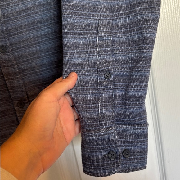 Original Penguin men’s blue striped long sleeve button down shirt size medium - Picture 5 of 8